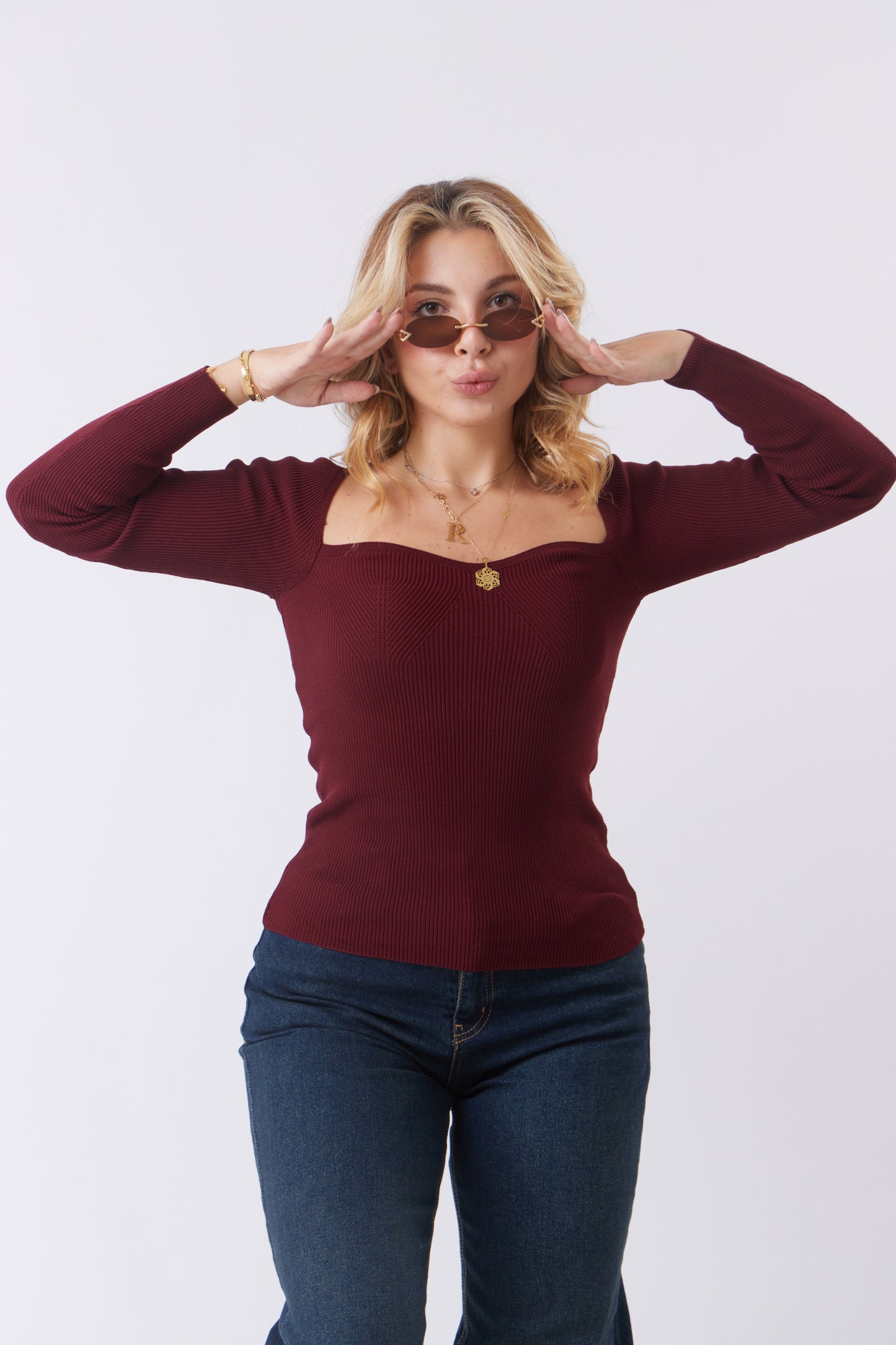 Sweetheart Knit Top