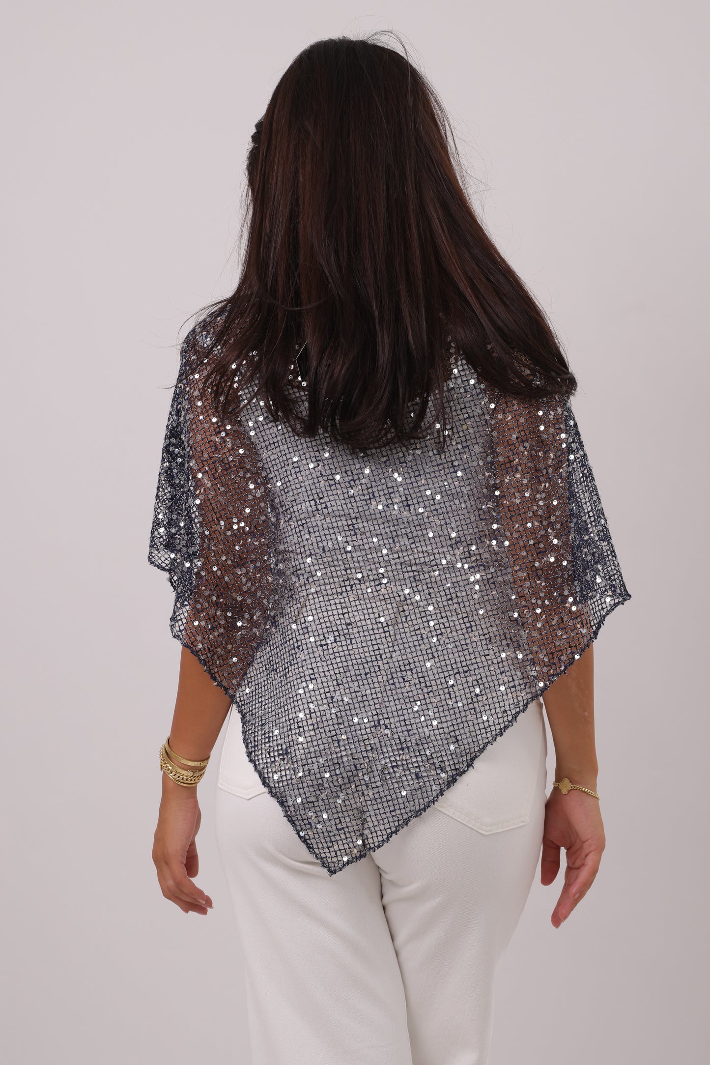 Sequin Net Poncho