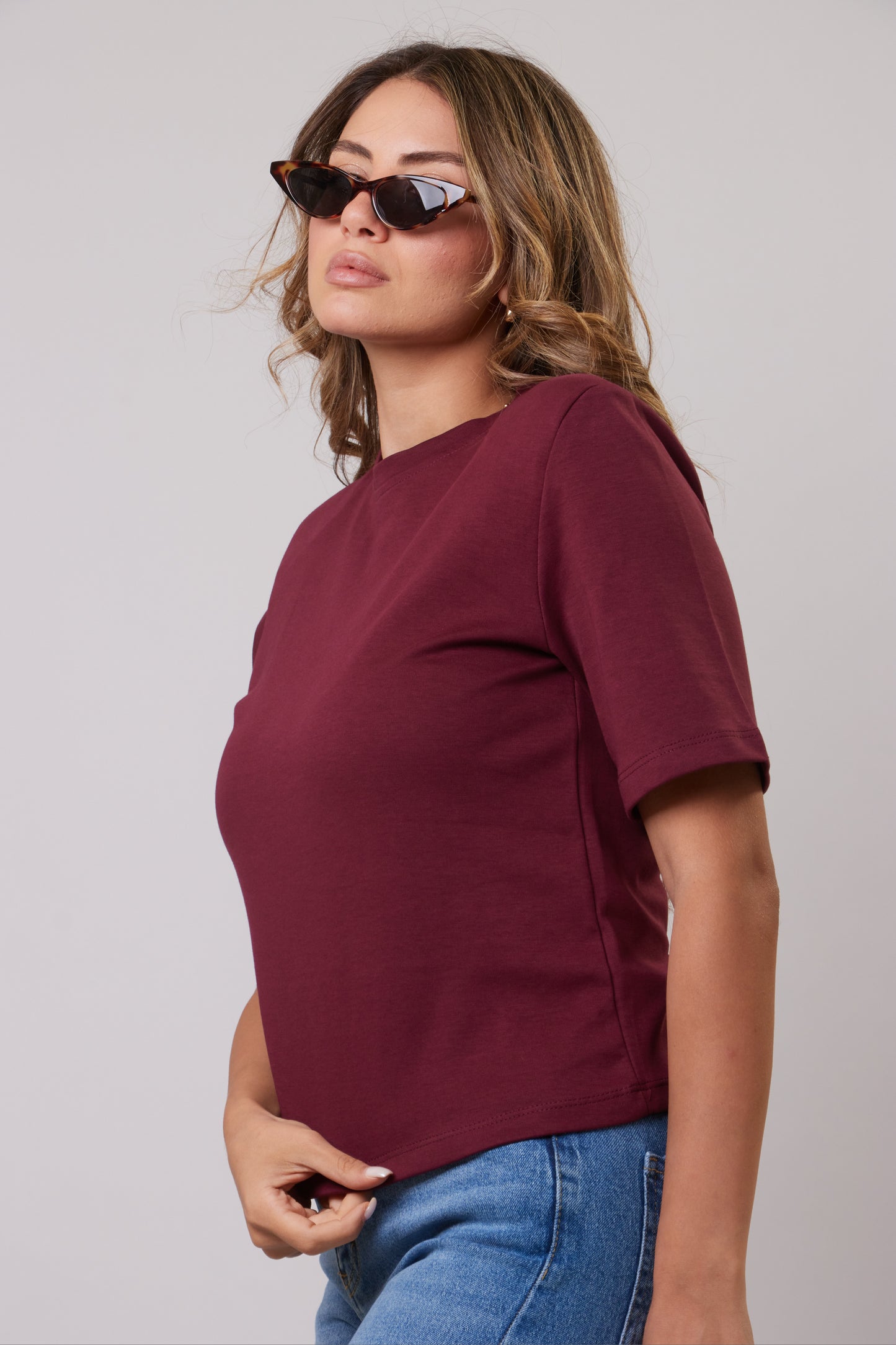 short sleeves padded Top