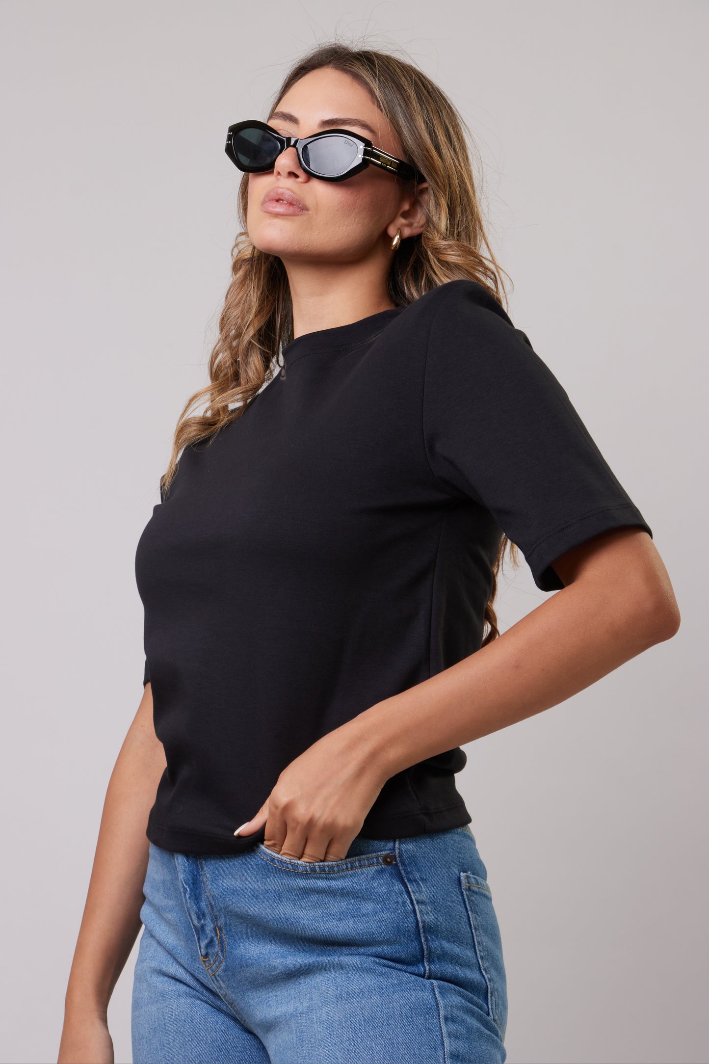 short sleeves padded Top