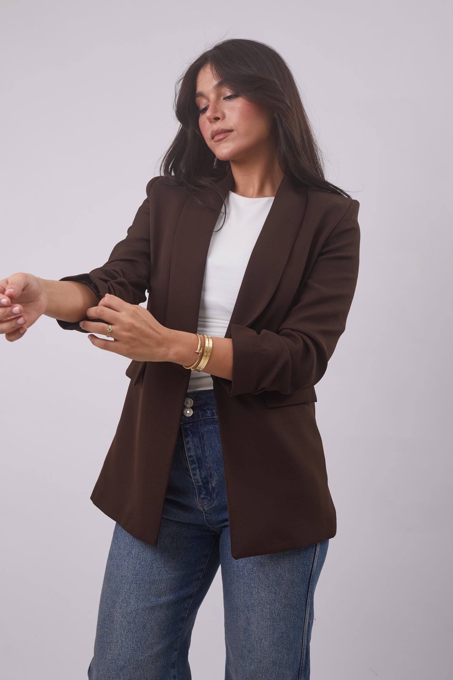 3/4 Sleeve Structured Blazer