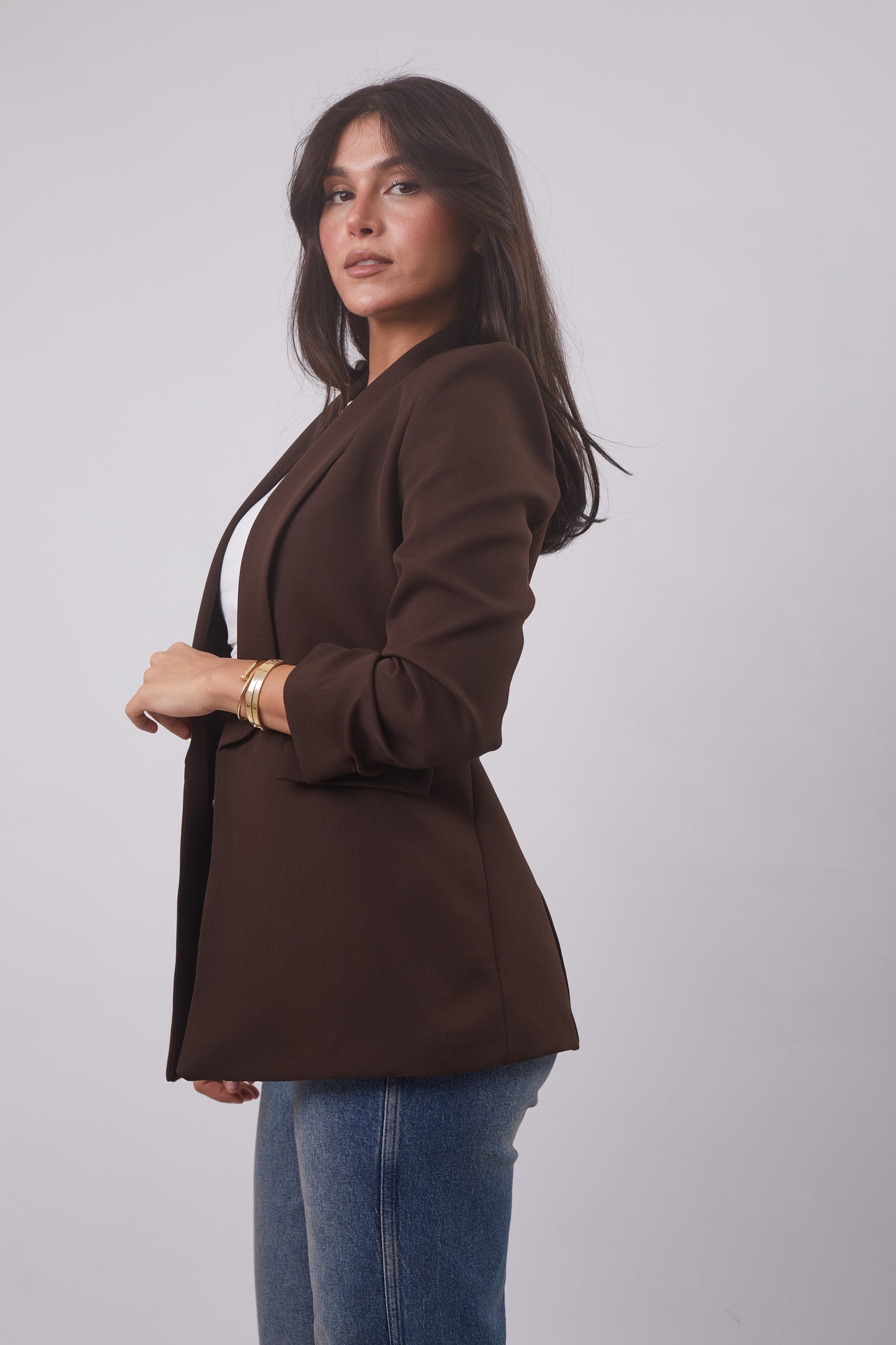 3/4 Sleeve Structured Blazer