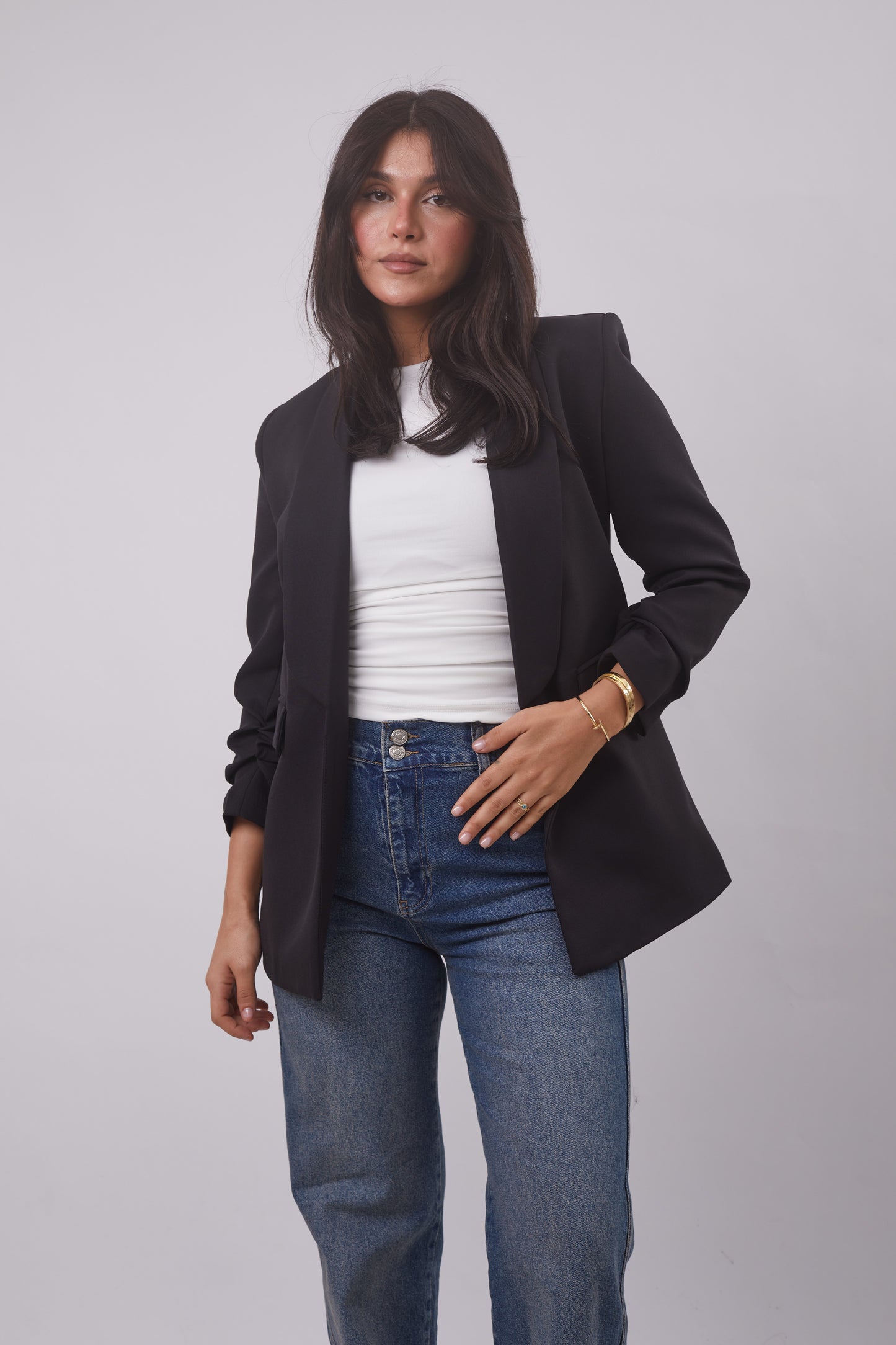 3/4 Sleeve Structured Blazer