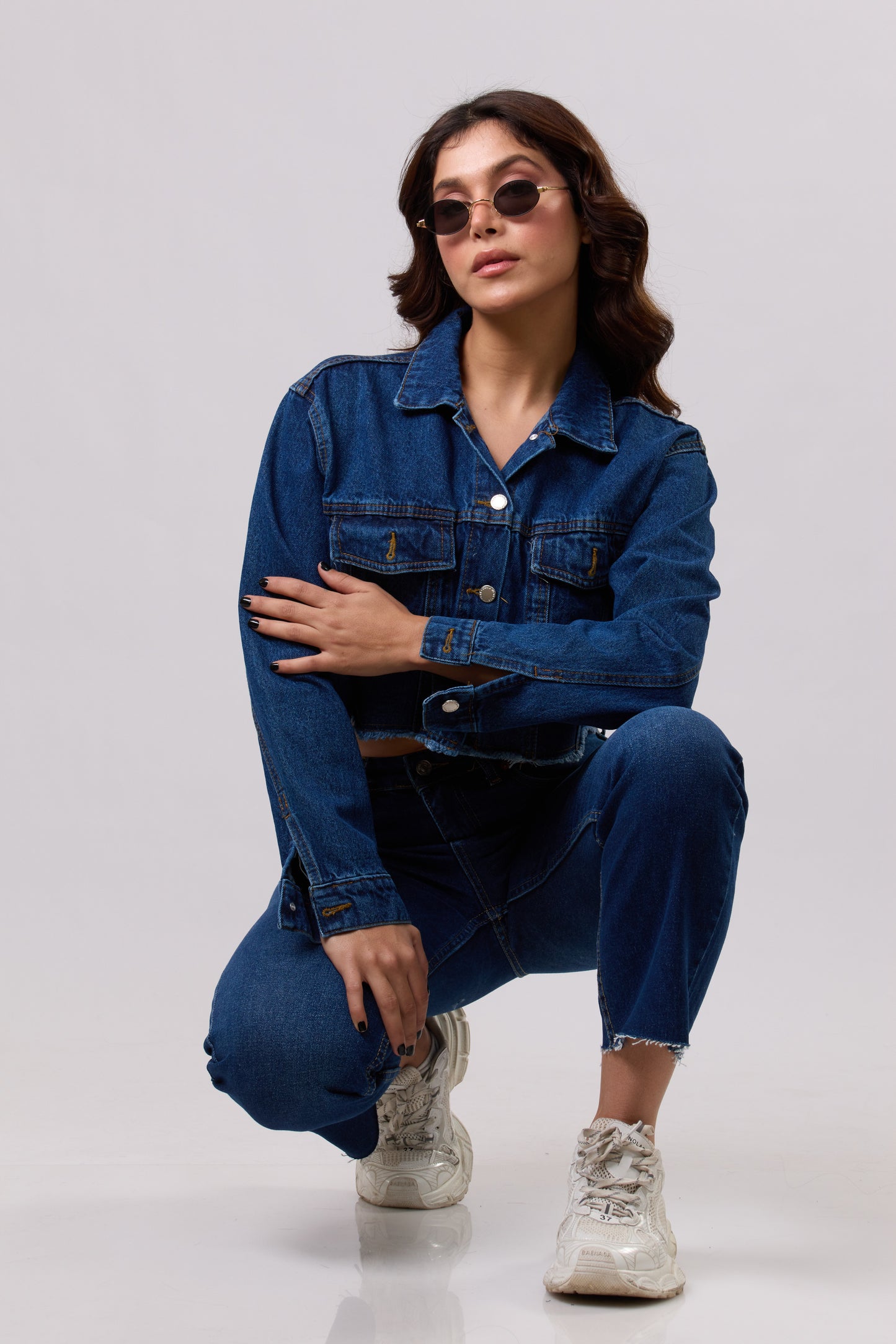 "Cropped"Denim" Jacket