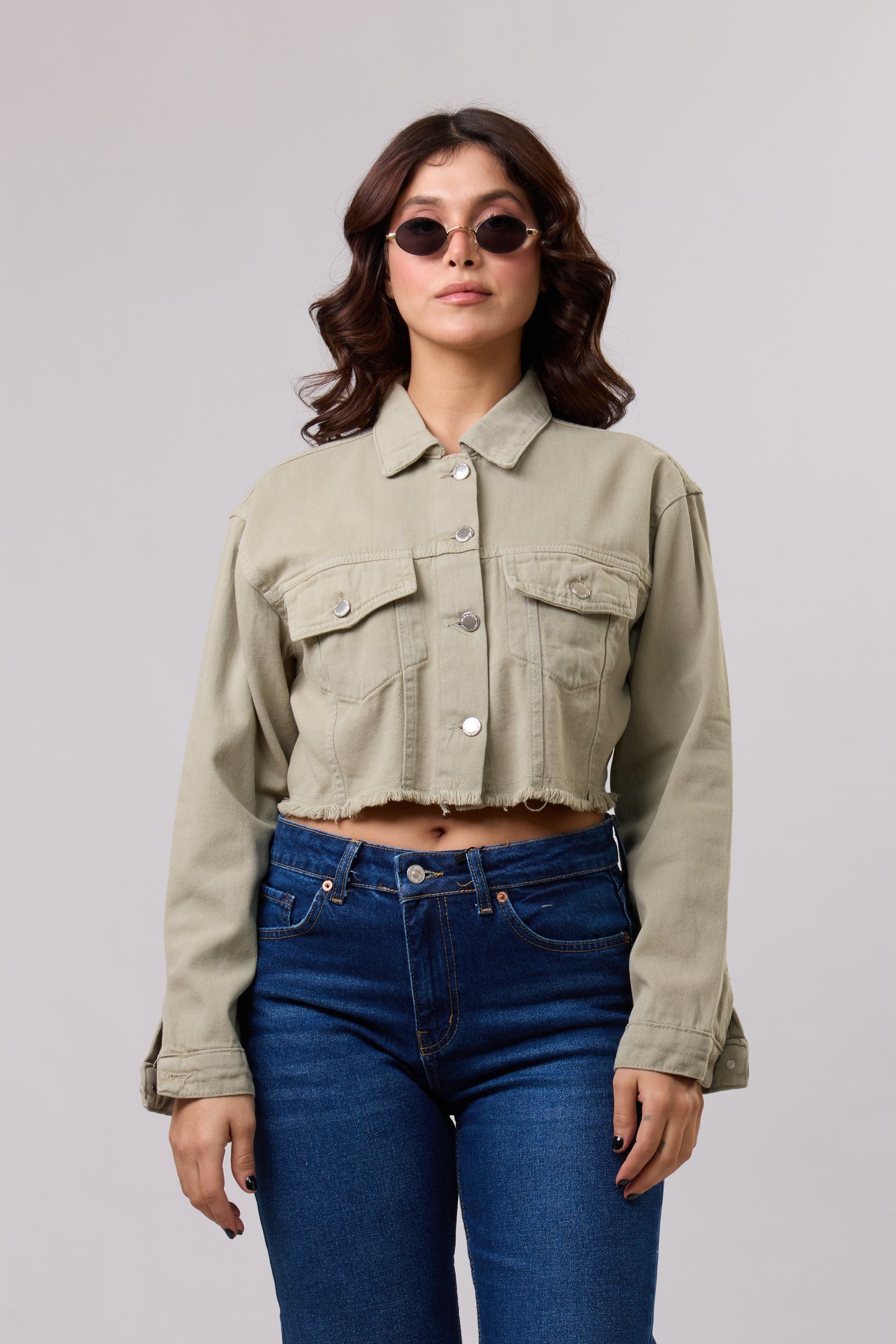 "Cropped"Denim" Jacket