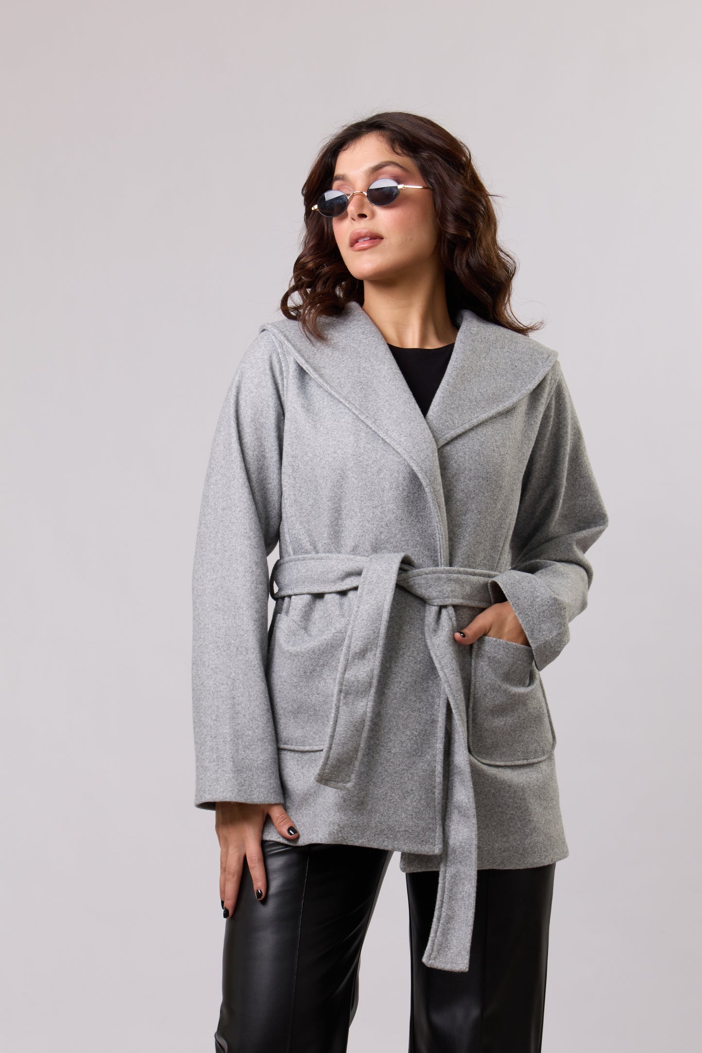 Belted Wrap style "Sefi" Short Coat.