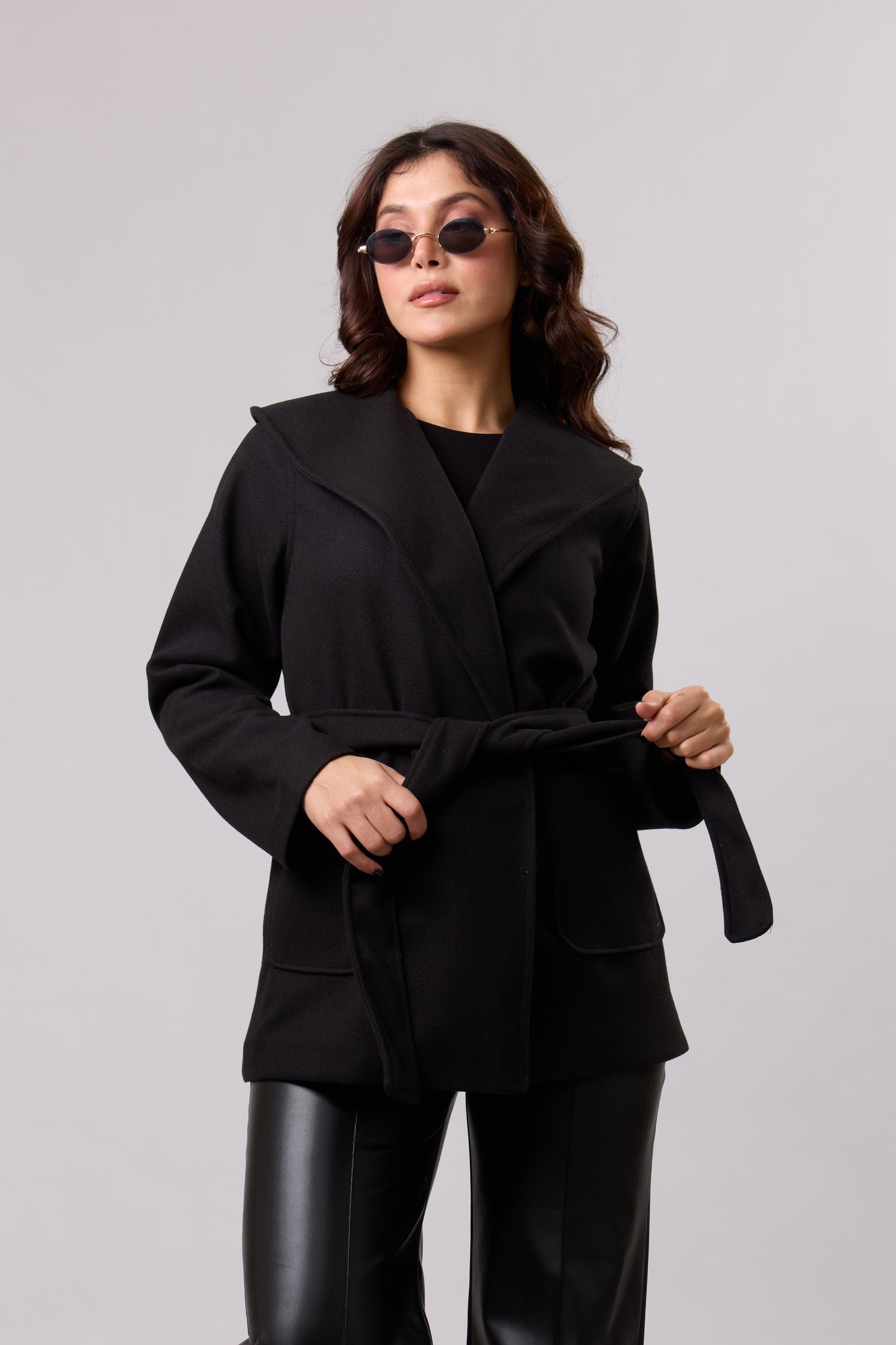 Belted Wrap style "Sefi" Short Coat.